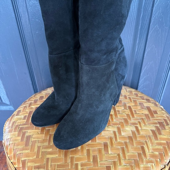 Sam Edelman Black Caprice Suede Boots Sz 8 - Picture 8 of 16